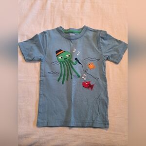 Gymboree boys size 4T short sleeve singing octopus shirt VGUC